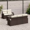 Ensemble de canapé de jardin Marron 55 x 55 x 37 cm polyrotin 518176518176