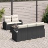 Ensemble de canapé de jardin Noir 55 x 55 x 37 cm polyrotin 518177518177