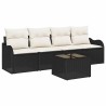 Ensemble de canapé de jardin Noir polyrotin 518178518178