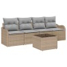 Ensemble de canapé de jardin Beige polyrotin 518179518179