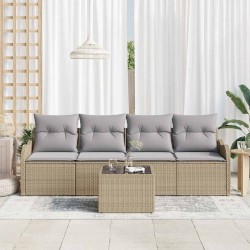 Ensemble de canapé de jardin Beige polyrotin 518179518179