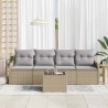 Ensemble de canapé de jardin Beige polyrotin 518179518179