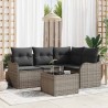 Ensemble de canapé de jardin Gris polyrotin 518191518191