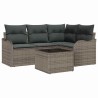 Ensemble de canapé de jardin Gris polyrotin 518191518191