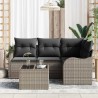 Ensemble de canapé de jardin Gris polyrotin 518191518191