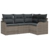 Ensemble de canapé de jardin 4 pcs Gris polyrotin 518205518205