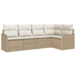 Ensemble de canapé de jardin Beige polyrotin 518208518208