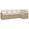 Ensemble de canapé de jardin Beige polyrotin 518208518208