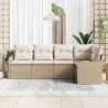 Ensemble de canapé de jardin Beige polyrotin 518208518208