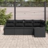 Ensemble de canapé de jardin Noir polyrotin 518210518210