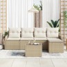 Ensemble de canapé de jardin Beige polyrotin 518212518212