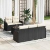 Ensemble de canapé de jardin Noir polyrotin 518215518215