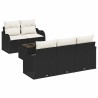 Ensemble de canapé de jardin Noir polyrotin 518215518215