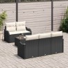 Ensemble de canapé de jardin Noir polyrotin 518215518215