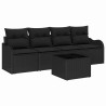 Ensemble de canapé de jardin Noir polyrotin 518216518216