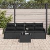 Ensemble de canapé de jardin Noir polyrotin 518216518216