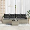 Ensemble de canapé de jardin Gris clair polyrotin 518217518217