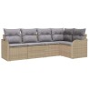 Ensemble de canapé de jardin Beige polyrotin 518218518218