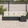 Ensemble de canapé de jardin Noir polyrotin 518221518221