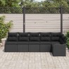 Ensemble de canapé de jardin Noir polyrotin 518222518222
