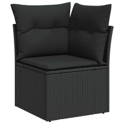 Ensemble de canapé de jardin Noir polyrotin 518222518222