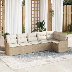 Ensemble de canapé de jardin Beige polyrotin 518224518224