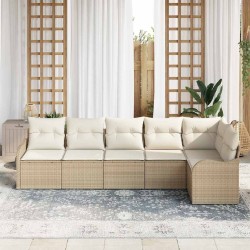 Ensemble de canapé de jardin Beige polyrotin 518224518224