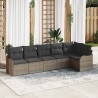 Ensemble de canapé de jardin Gris polyrotin 518225518225