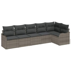 Ensemble de canapé de jardin Gris polyrotin 518225518225