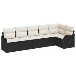 Ensemble de canapé de jardin Noir polyrotin 518228518228