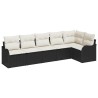 Ensemble de canapé de jardin Noir polyrotin 518228518228