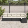 Ensemble de canapé de jardin Noir polyrotin 518228518228