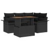 Ensemble de canapé de jardin avec coussin 5 pcs Noir 518235518235
