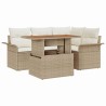 Ensemble de canapé de jardin avec coussin 5 pcs beige et crème 518239518239