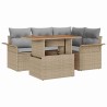 Ensemble de canapé de jardin 5 pcs beige et gris clair 518241518241