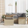 Ensemble de canapé de jardin 5 pcs beige et gris clair 518241518241