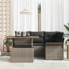 Ensemble de canapé de jardin avec coussin 5 pcs Gris 518245518245