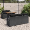 Ensemble de canapé de jardin avec coussin 6 pcs Noir 518248518248