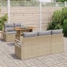 Ensemble de canapé de jardin 6 pcs beige et gris clair 518249518249