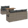 Ensemble de canapé de jardin avec coussin 6 pcs Gris 518251518251