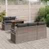 Ensemble de canapé de jardin avec coussin 6 pcs Gris 518251518251