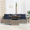 Ensemble de canapé de jardin 5 pcs gris et bleu marine 518255518255