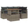 Ensemble de salle à manger pour jardin 5 pcs Gris et marron 518269518269