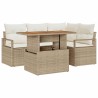 Ensemble de salle à manger pour jardin 5 pcs Beige et crème 518270518270