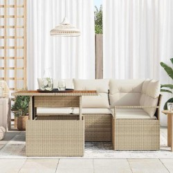 Ensemble de salle à manger pour jardin 5 pcs Beige et crème 518270518270