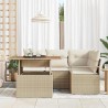 Ensemble de salle à manger pour jardin 5 pcs Beige et crème 518270518270