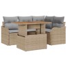 Ensemble de canapé de jardin 5 pcs Beige et Gris clair 518280518280