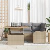 Ensemble de canapé de jardin 5 pcs Beige et Gris clair 518280518280