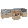 Ensemble de canapé de jardin 7 pcs beige et gris clair 518284518284