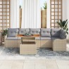 Ensemble de canapé de jardin 7 pcs beige et gris clair 518284518284